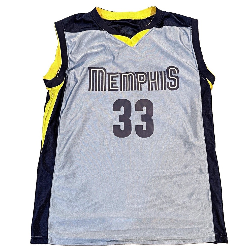 Marc Gasol Memphis Grizzlies 33 Jersey Mens M L Blue Basketball Fan Shirt SGA